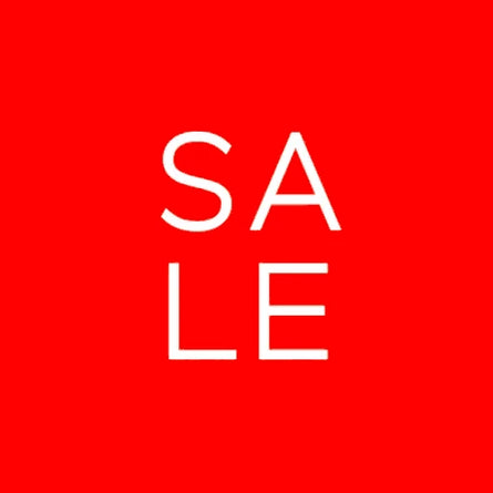 Red background with 'SALE' text in white